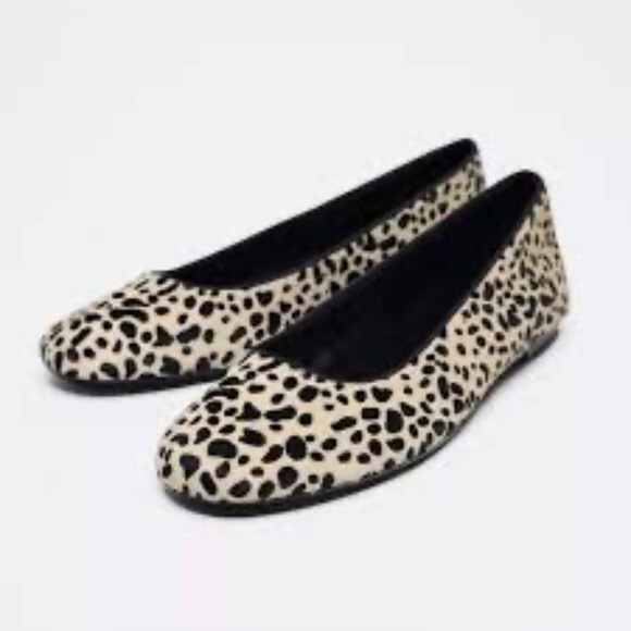 Zara leather animal print ballet flats - Picture 3 of 3